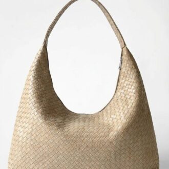 Bej Büyük Boy Tote Omuz Çanta