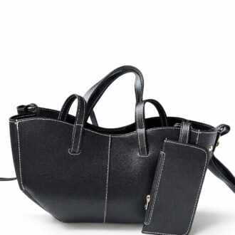Luna Siyah Deri Tote Çanta