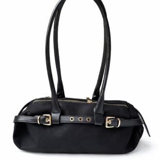 Mila Süet Siyah Kemer Detaylı Çanta