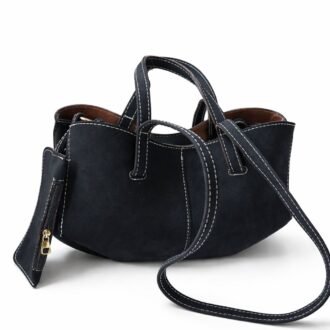 Luna Siyah Süet Tote Çanta